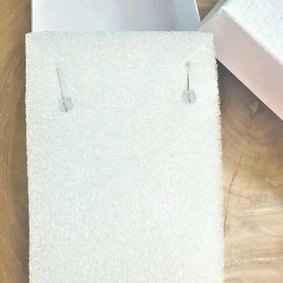 Lavender Teardrop Glass Crystal Dangle Earrings - Picture 10 of 11